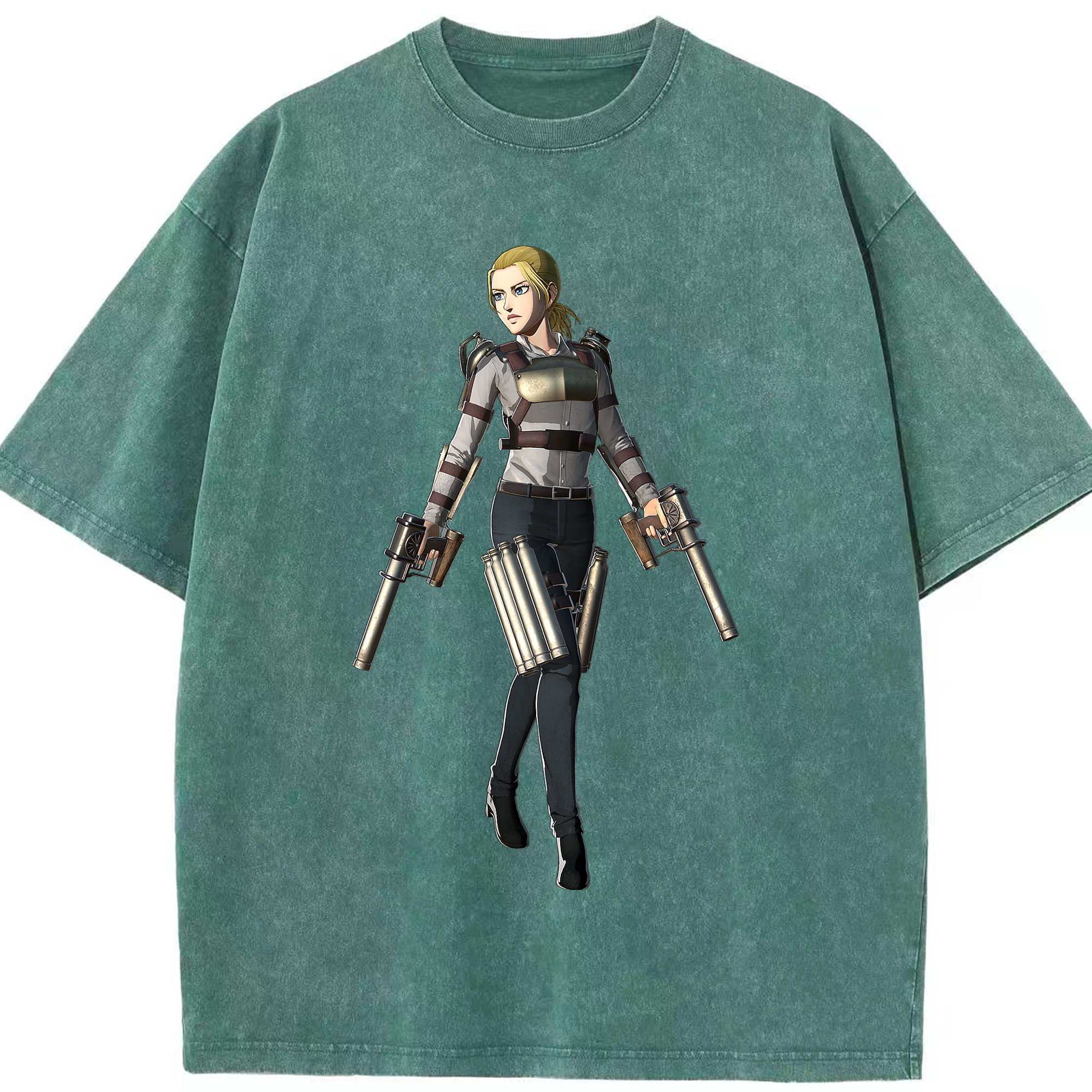 （画像用） 進撃の巨人 Attack on Titan 綿100% ヴィンテージ風 半袖Tシャツ（フロントプリント）